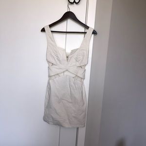White cutout dress